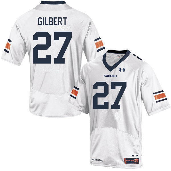 Men #27 Marquise Gilbert Auburn Tigers College Football Jerseys Sale-White - Click Image to Close